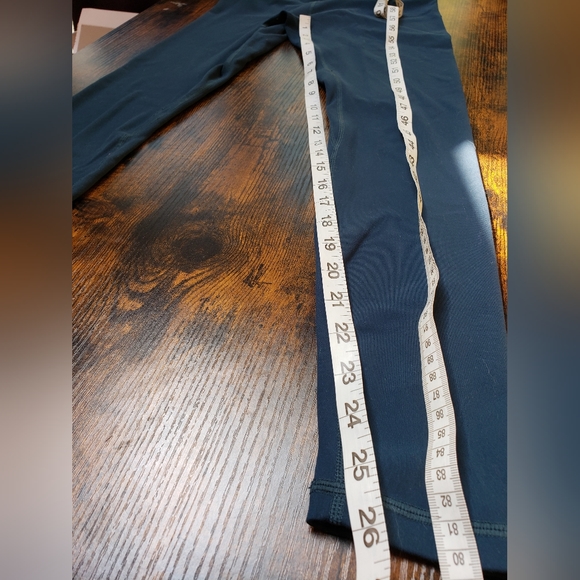 XS crossover V front forest green wave pattern no crotch seam leggings c… - Picture 4 of 8